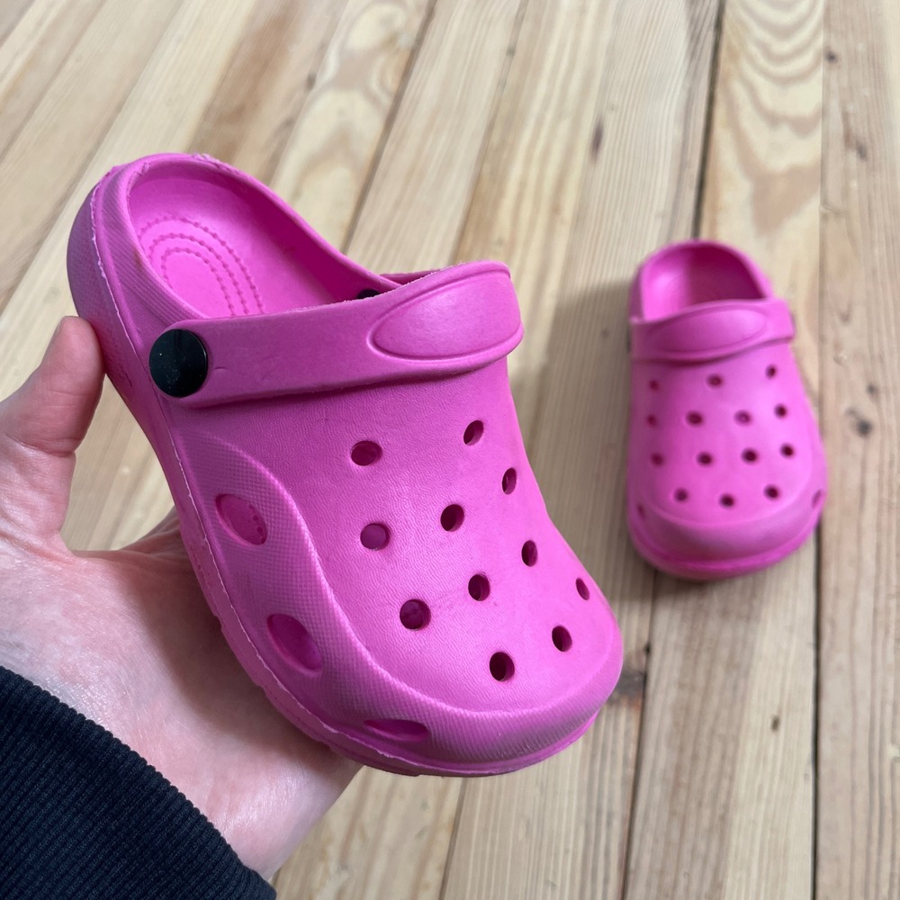 Kids Pink EVA Foam‎ Clogs Slip On Water Shoes Size 26 EU Toddler Summer Sandals
